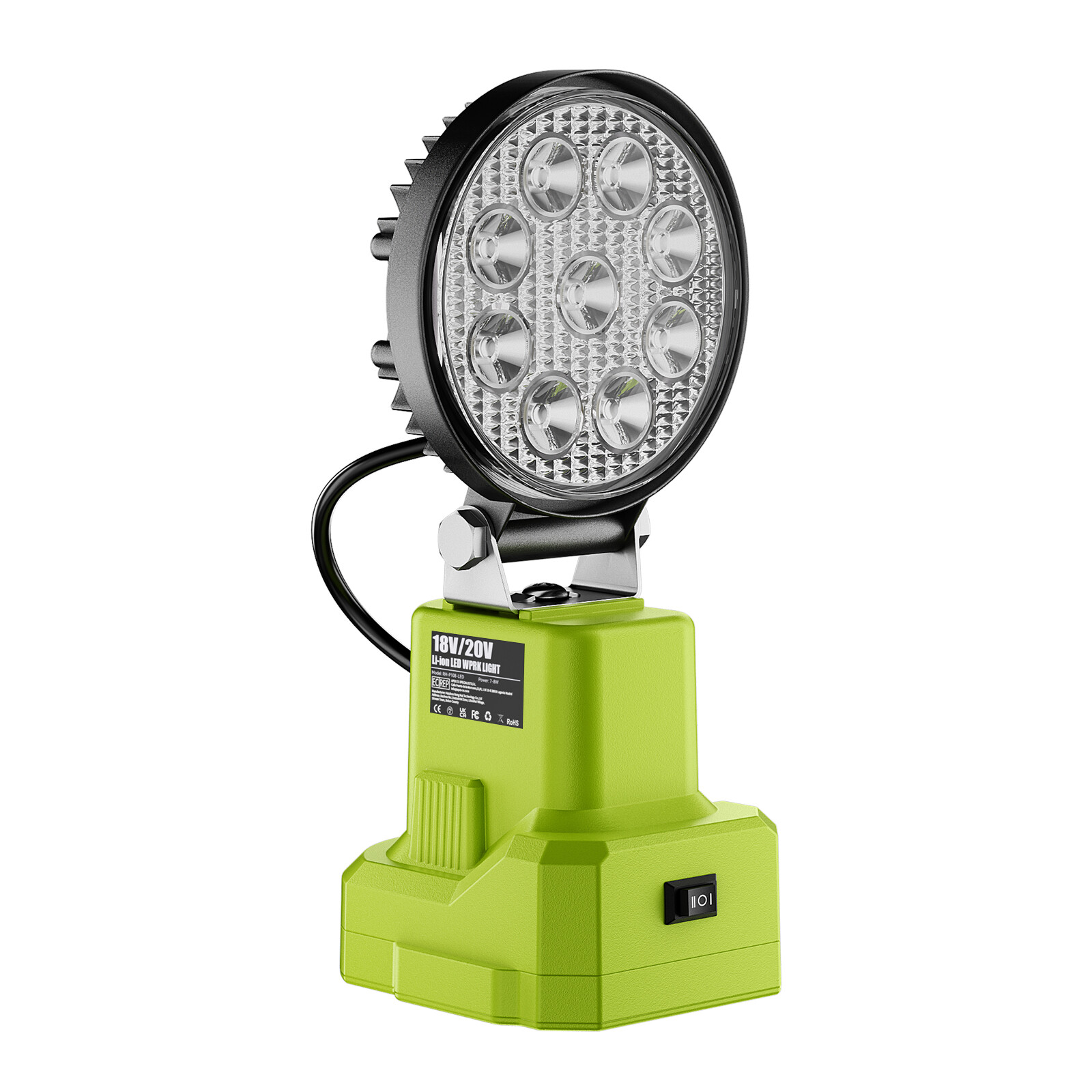 Cordless LED Work Light for Ryobi 18V One+ Li-ion Battery 18W 2100LM no battery