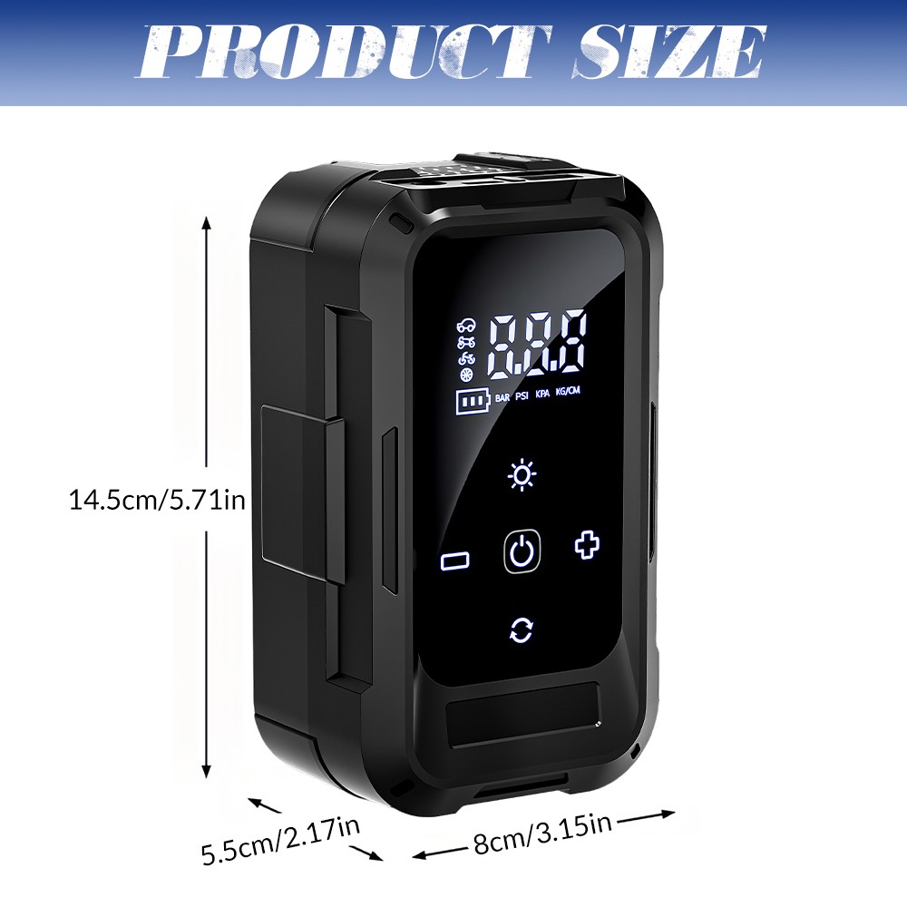 Cordless Air Pump for Car Tires Inflator Portable Air Compressor 150 PSI