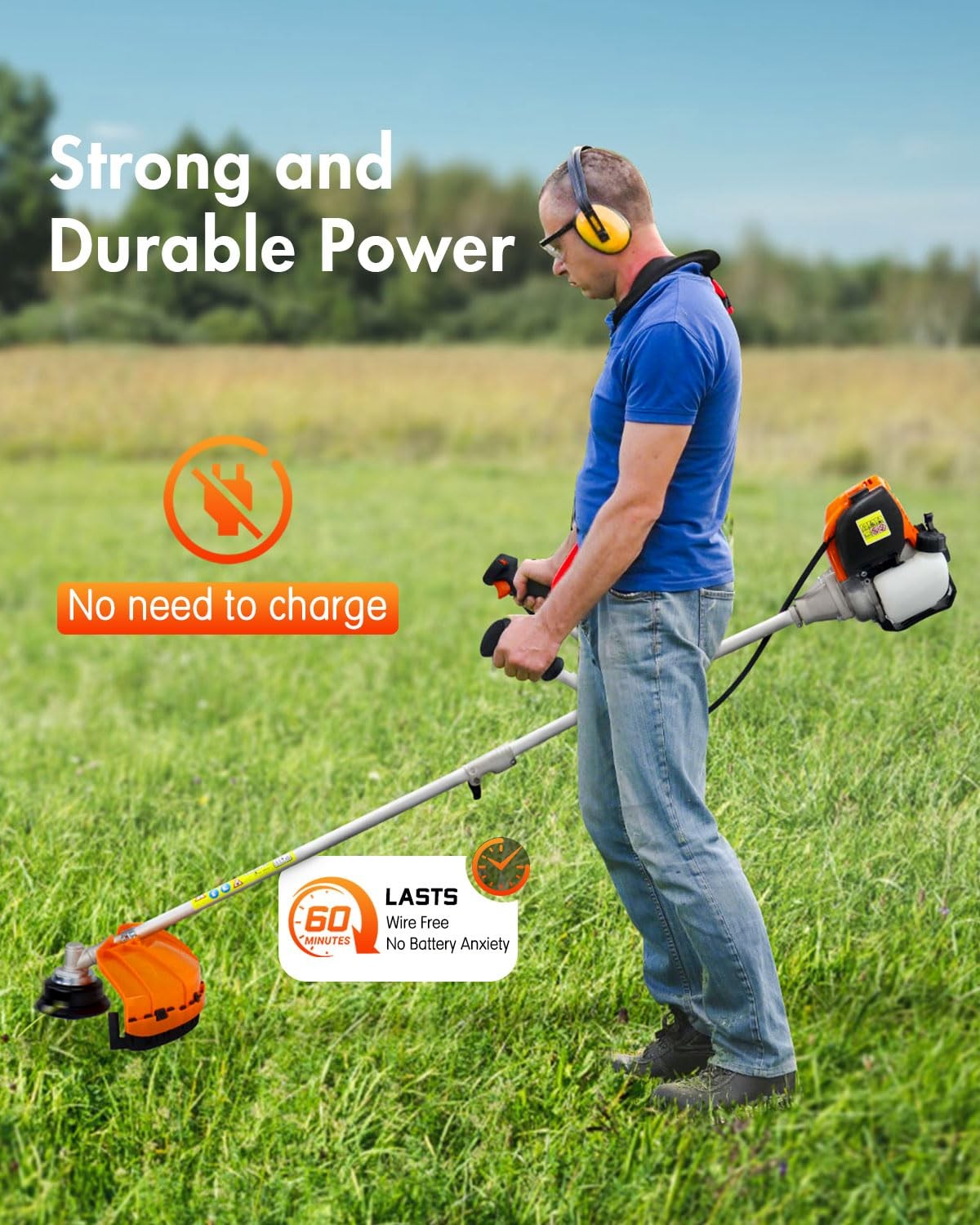 31cc 4-Stroke 4 in 1 Gas Weed Wacker Trimmer Power Brush Cutter Weed Wacker