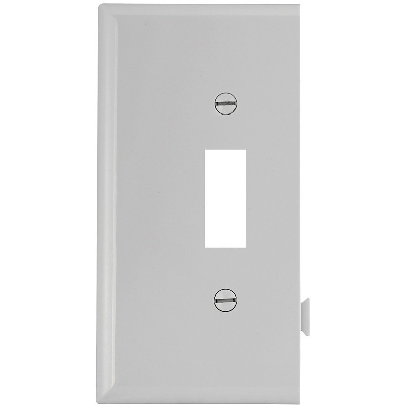 Eaton Wiring Devices STE1W Wallplate, Mid-Size, 4-7/8 in L, 3.12 in W, 1-Gang, P