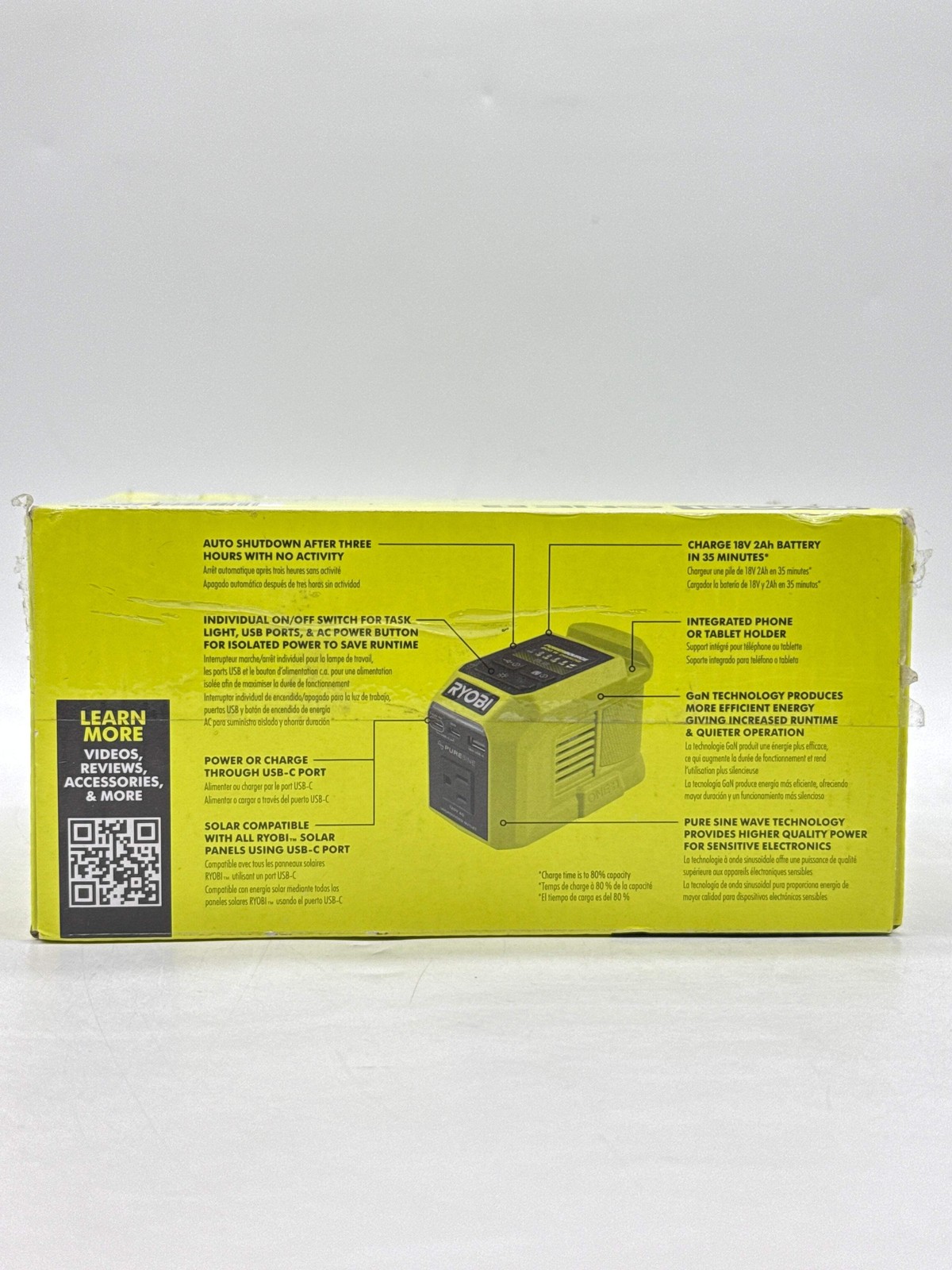 Ryobi PCLBG06K 18v One + 200 watt 18v Power Source/Charger – New