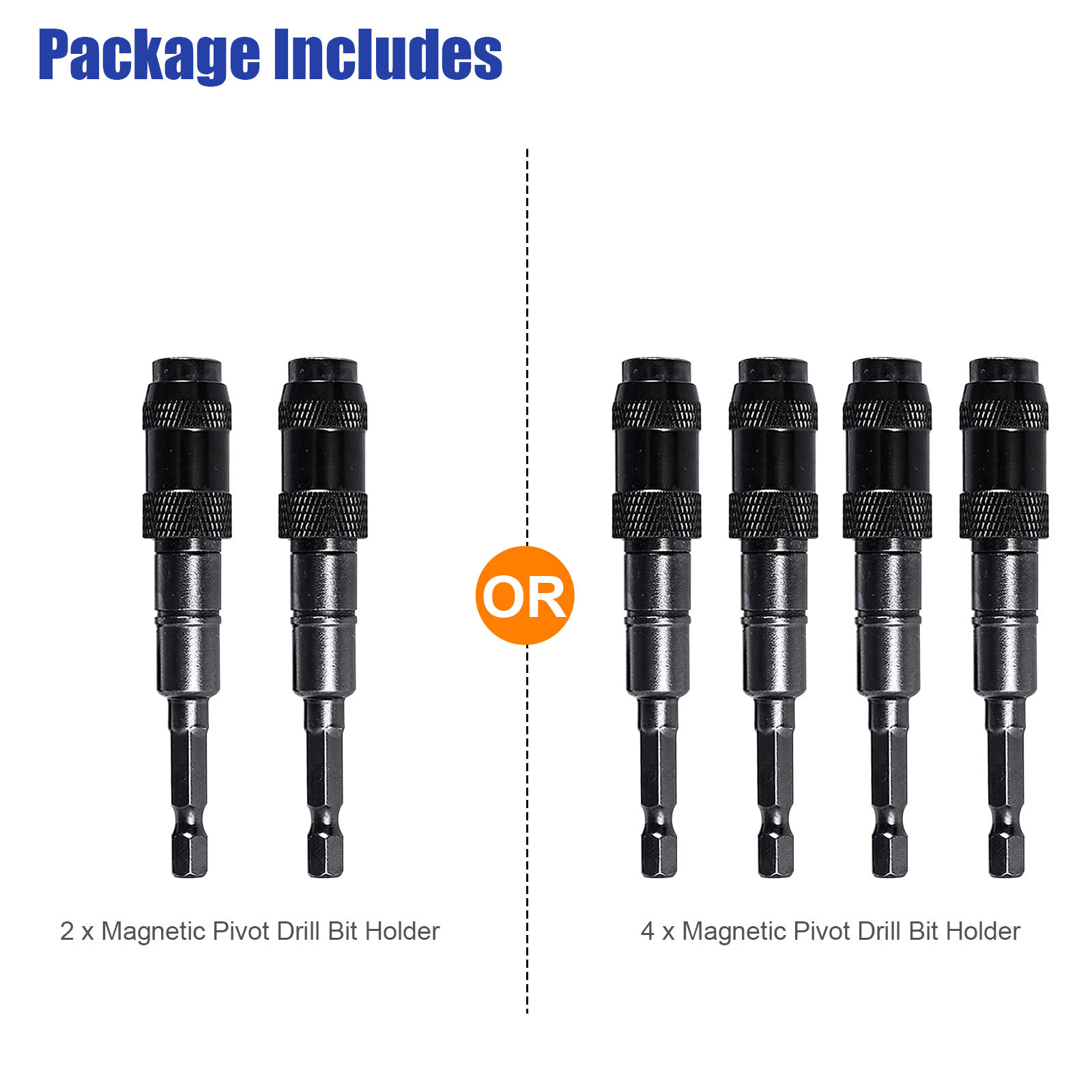 1/4″ Hex Pivoting Shank Quick Release Magnetic Screwdriver Extension Drill Bit