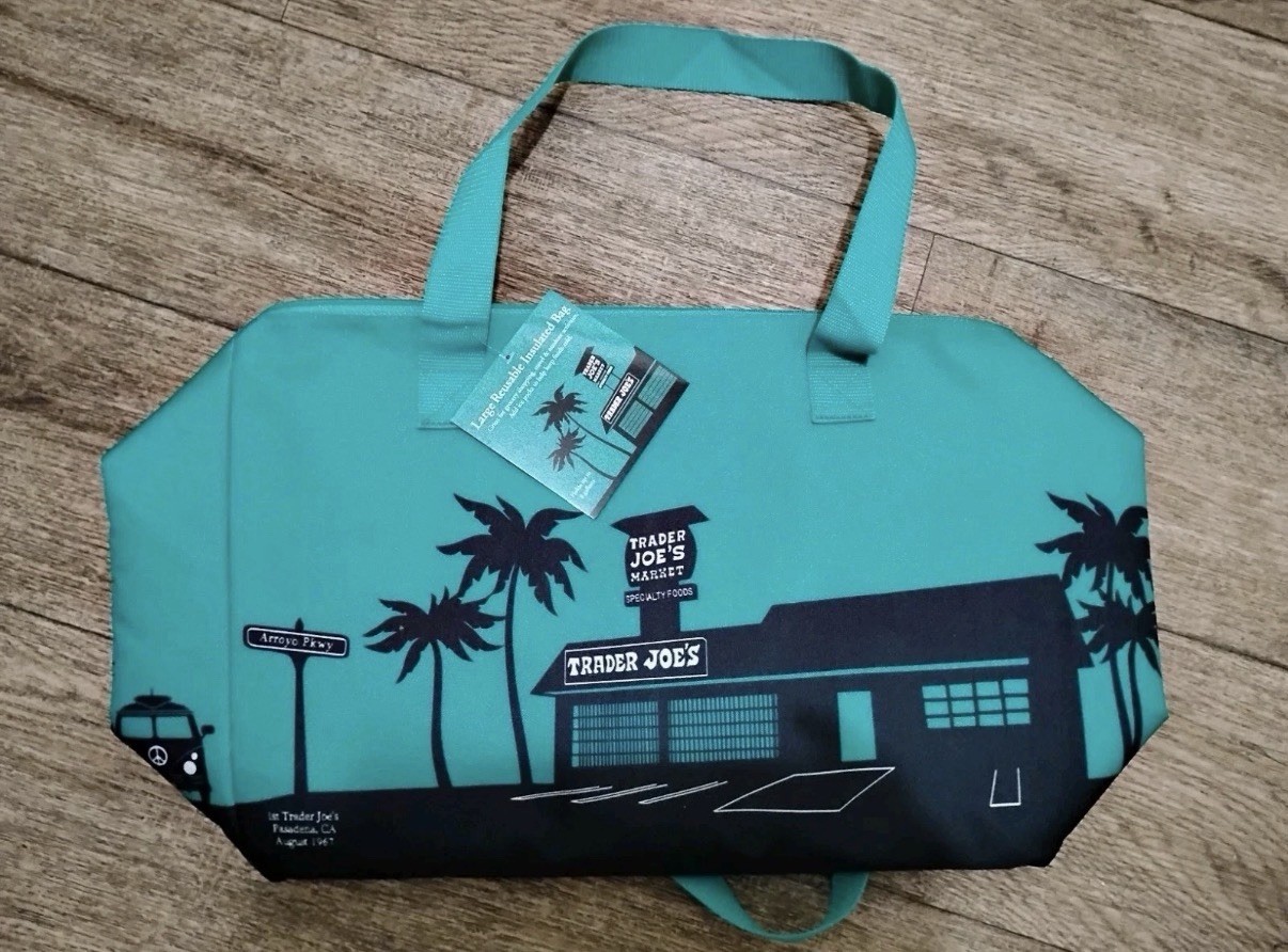Trader Joe’s Large 8 Gallon Insulated Tote Bag Teal Retired Color Limited New