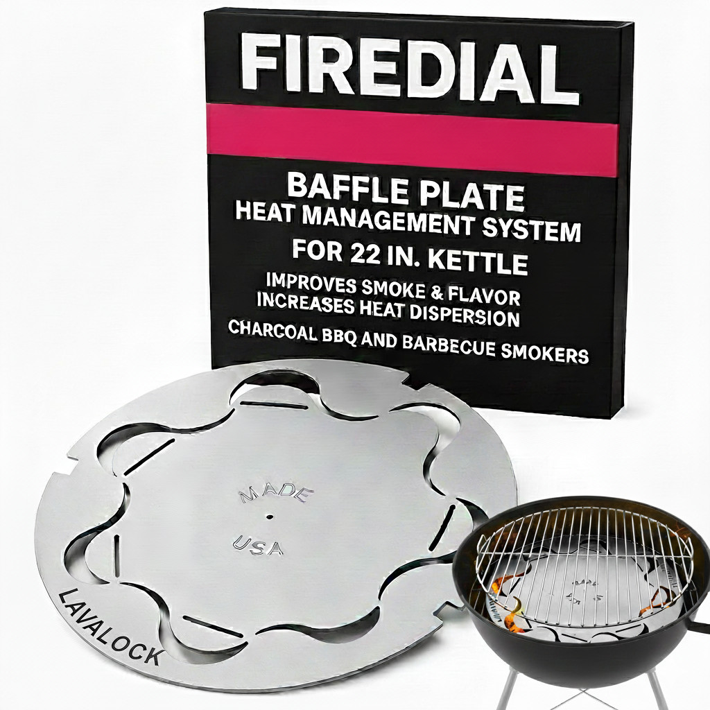 LavaLock FireDial Baffle Plate for 22 inch Weber Kettle