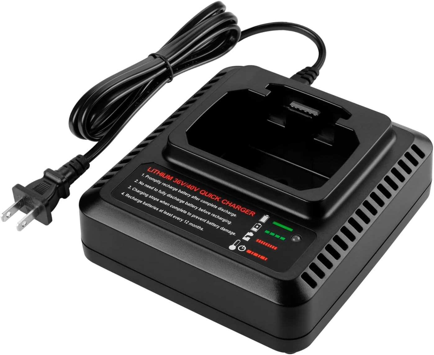 For Black & Decker 40V Charger LCS40 LCS36 Lithium Battery LBX2040 LBXR36