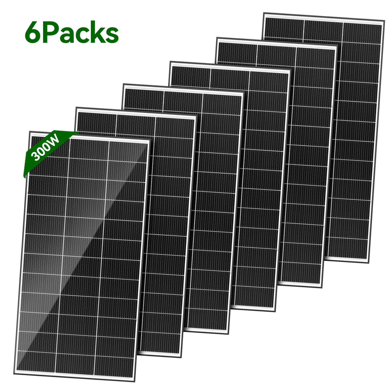 300W 600W 900W 1800W Bifacial N-Type Solar Panel Mono 12V Charging RV Off-Grid