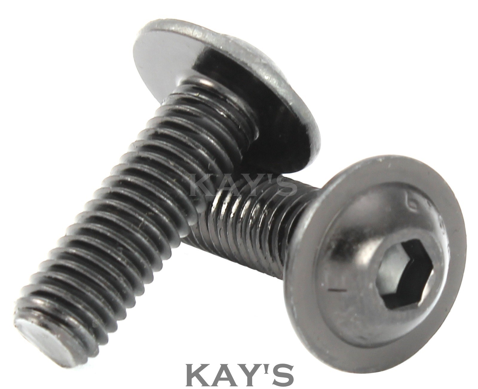 M3 M4 M5 M6 M8 SOCKET FLANGE BUTTON HEAD SCREWS HIGH TENSILE BLACK ALLEN BOLTS
