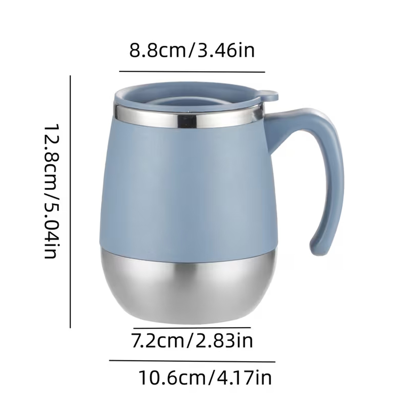14oz Insulated Coffee Mug Bulk with Handle, Stainless Steel Travel Coffee Mug