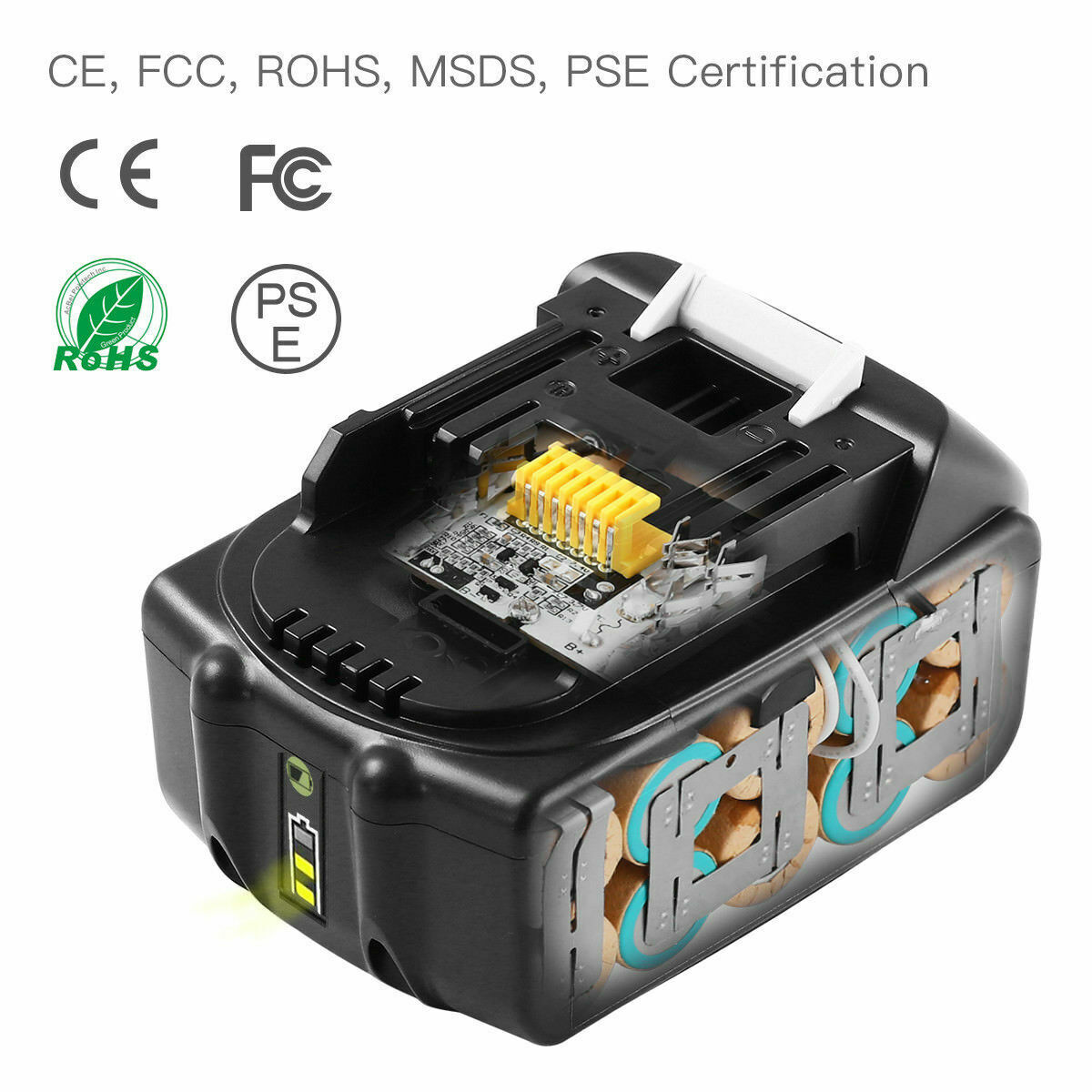 8000mAh For Makita Battery 18V 8.0Ah BL1830B BL1840B BL1850B BL1860B Li-Ion LXT