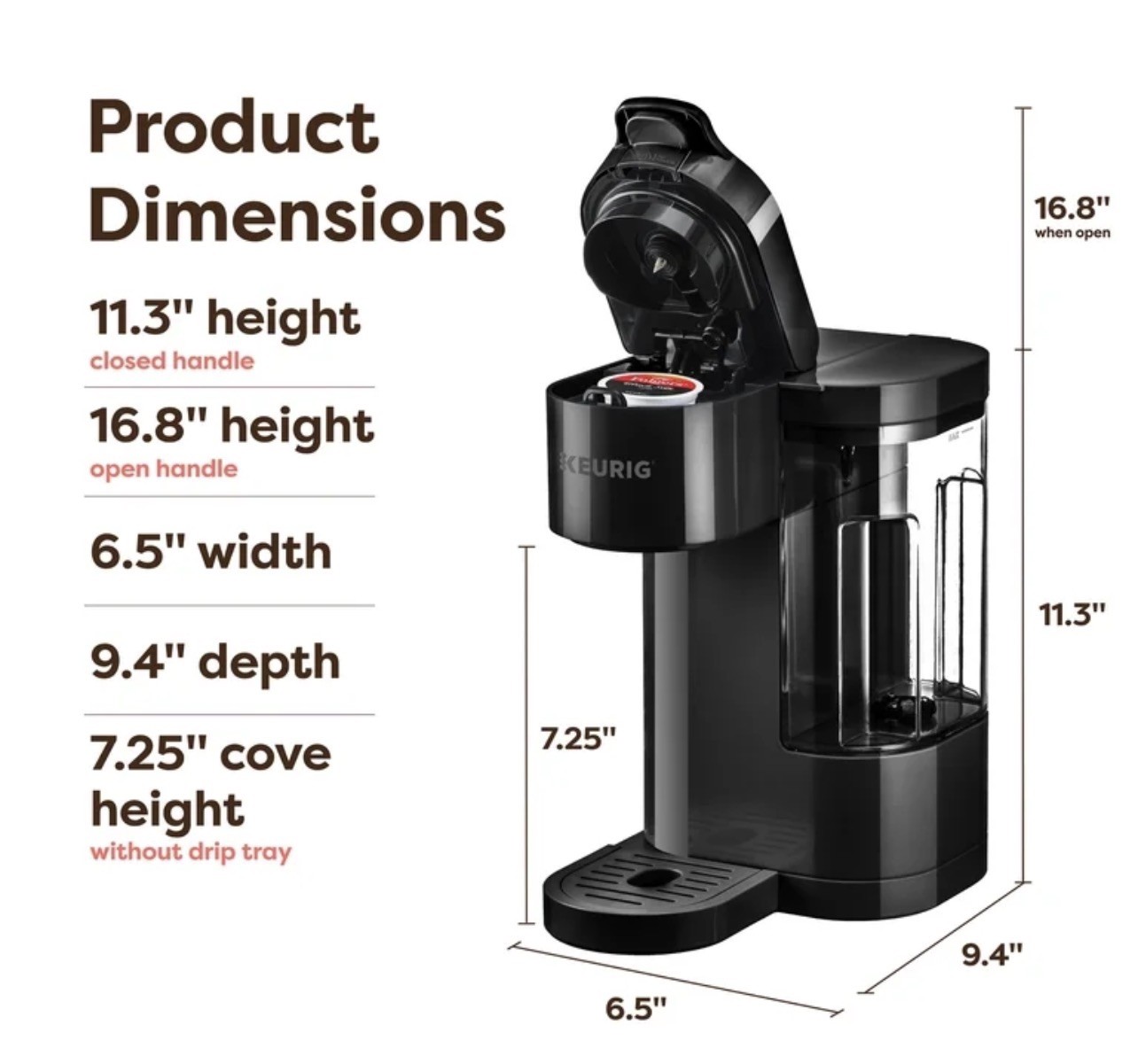 Keurig K-Express Essentials Black Single-Serve K-Cup Pod Coffee Maker