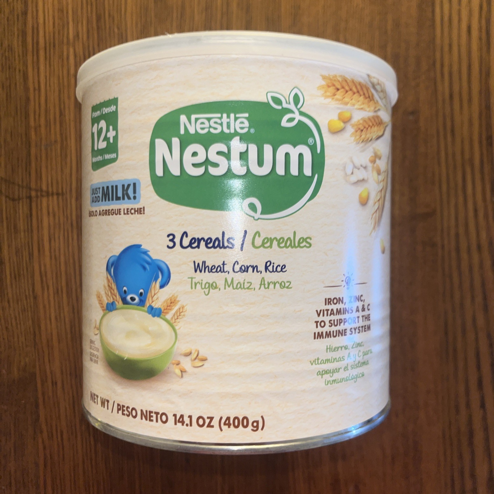 Nestle Nestum 12+ Months Cereal Wheat Corn Rice 14.1 Oz
