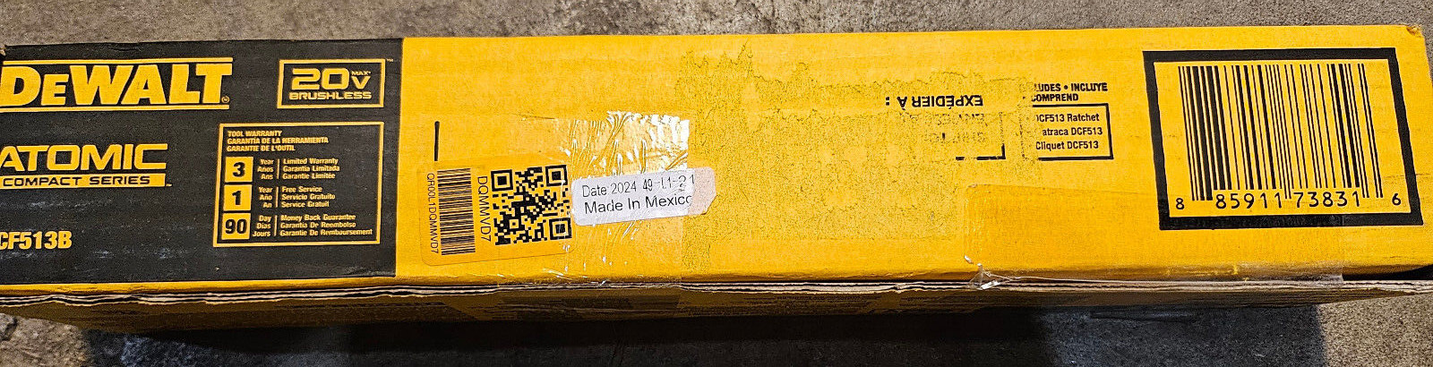 DEWALT ATOMIC COMPACT DCF513 20V MAX Brushless 3/8” Ratchet DCF513B (Tool Only)