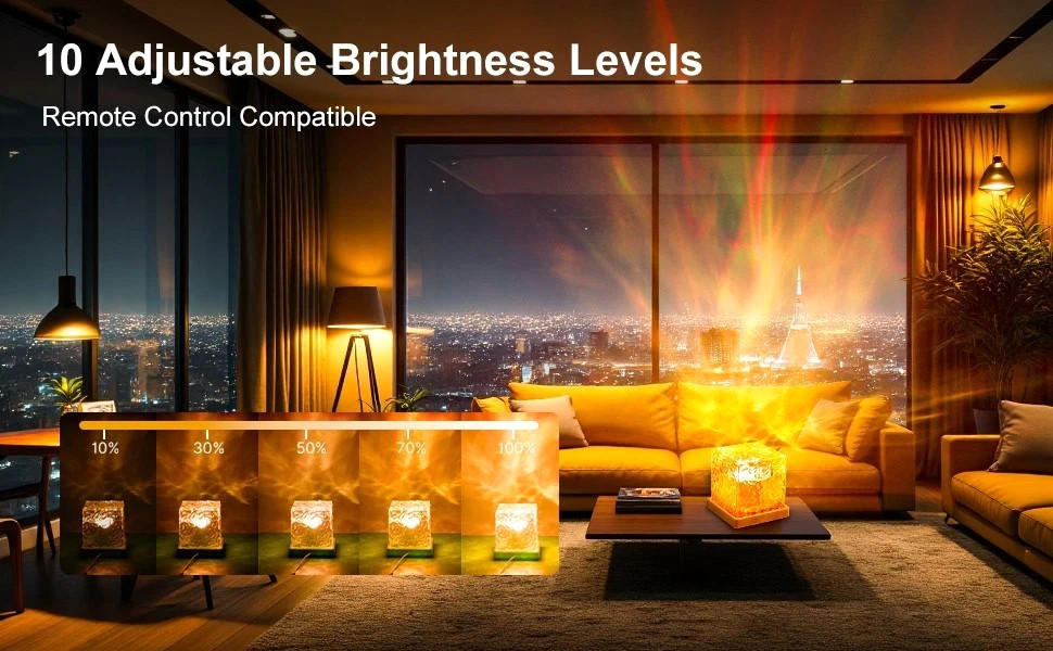 Northern Lights Projector Galaxy Lamp 16 Color LED Mood Light Remote Ocean Wave