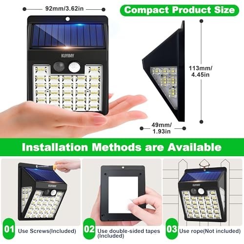 Solar Lights 72 LED Motion Sensor Wall Light IP65 Waterproof 4 Pack Outdoor