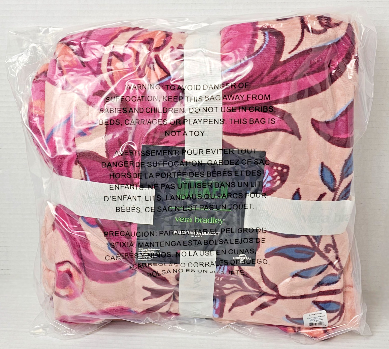 Vera Bradley Plush Wicked Throw Blanket in She’s So Good 50″ x 80″ Sealed New