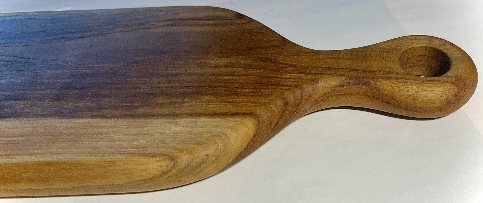 Teak Wood – One Piece Solid Teak Wood Board for Cutting, Serving, W/ Long Handle