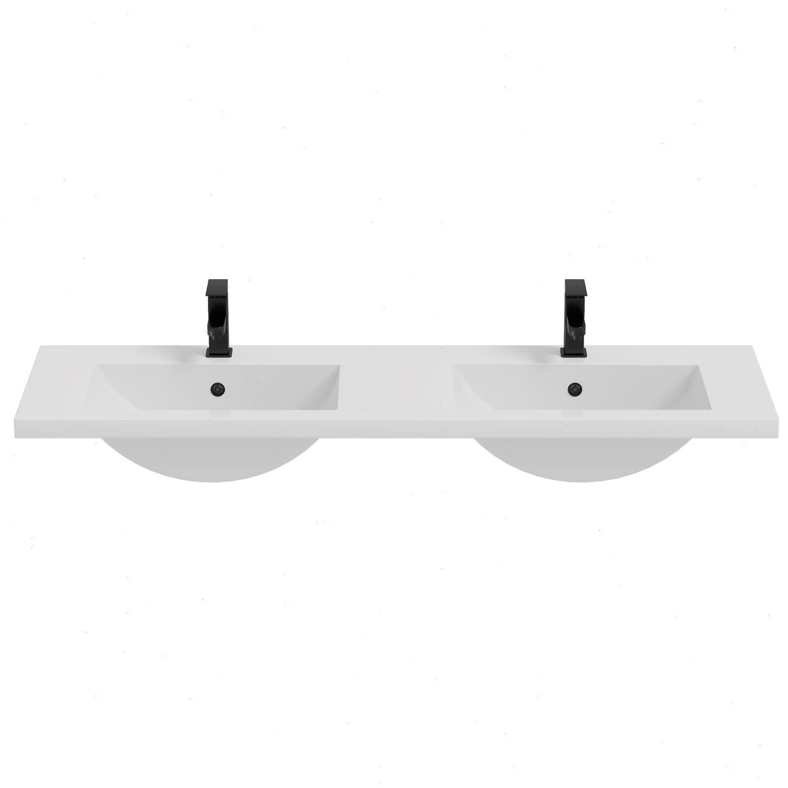 60″ Double Sink Vanity Top Undermount Bathroom Sink
