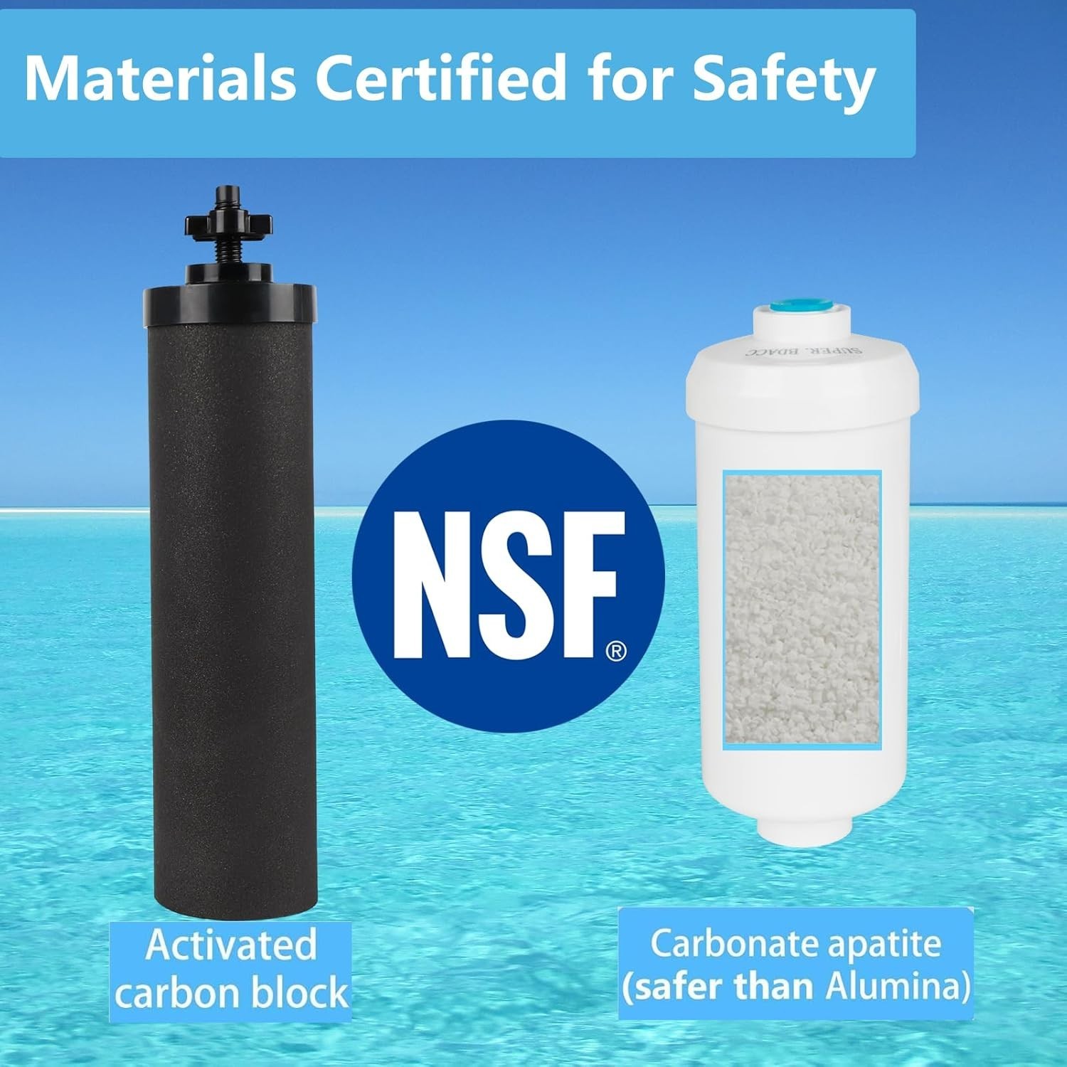 Gravity Water Filter Replacement,for Berkey® Black Carbon (BB9-2®) Purification