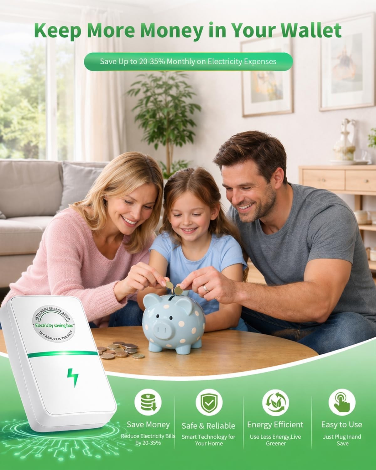 Updated 8-Port Power Plug Pro – Effortless Energy Savings & Surge Protection