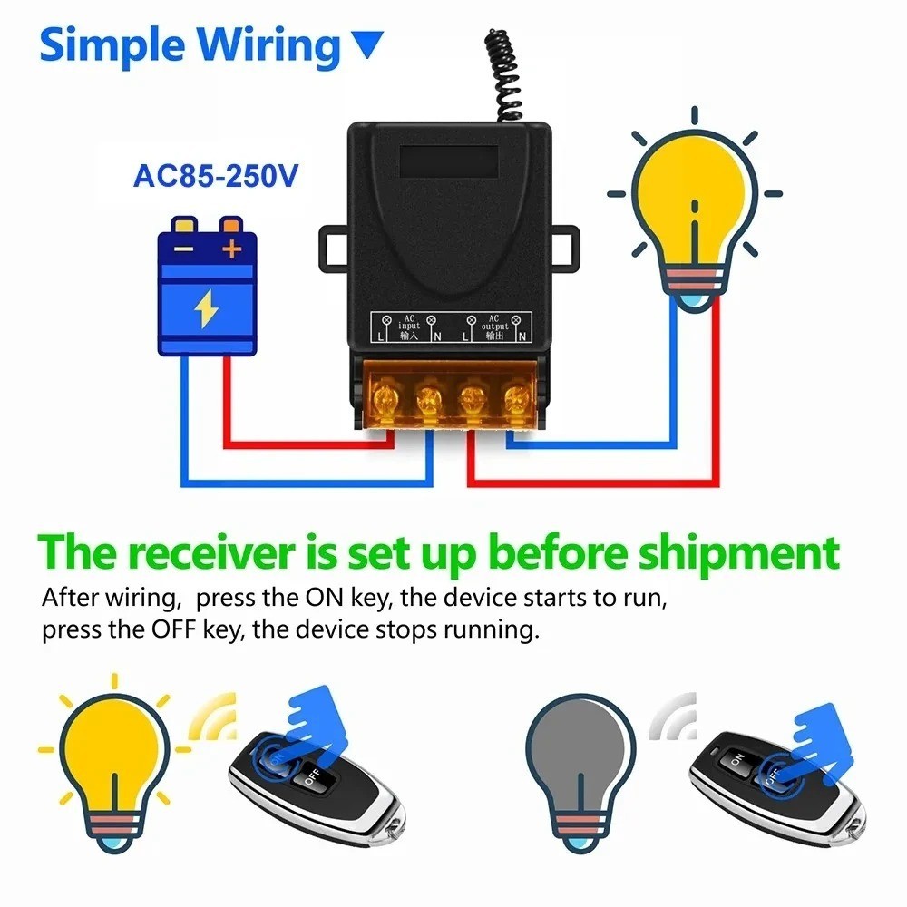 Universal Remote Control Switch 433mhz Wireless Switch