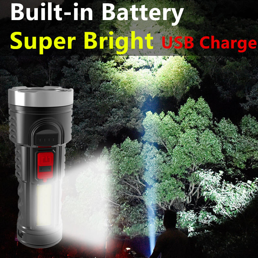 2X 990000000 Lumens Super Bright LED Tactical Flashlight Rechargeable Work Torch