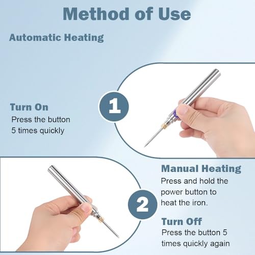 Cordless Soldering Iron Kit, 1100 mAh Battery USB Wireless Rechargeable And