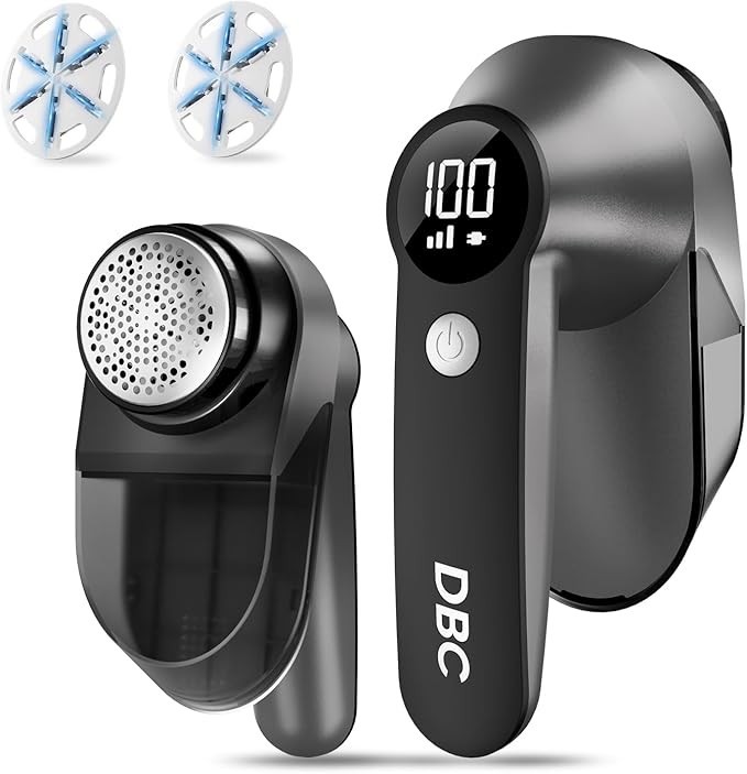 Rechargeable Fabric Shaver 3 Speed Lint Remover LED Display 15000RPM Motor 6