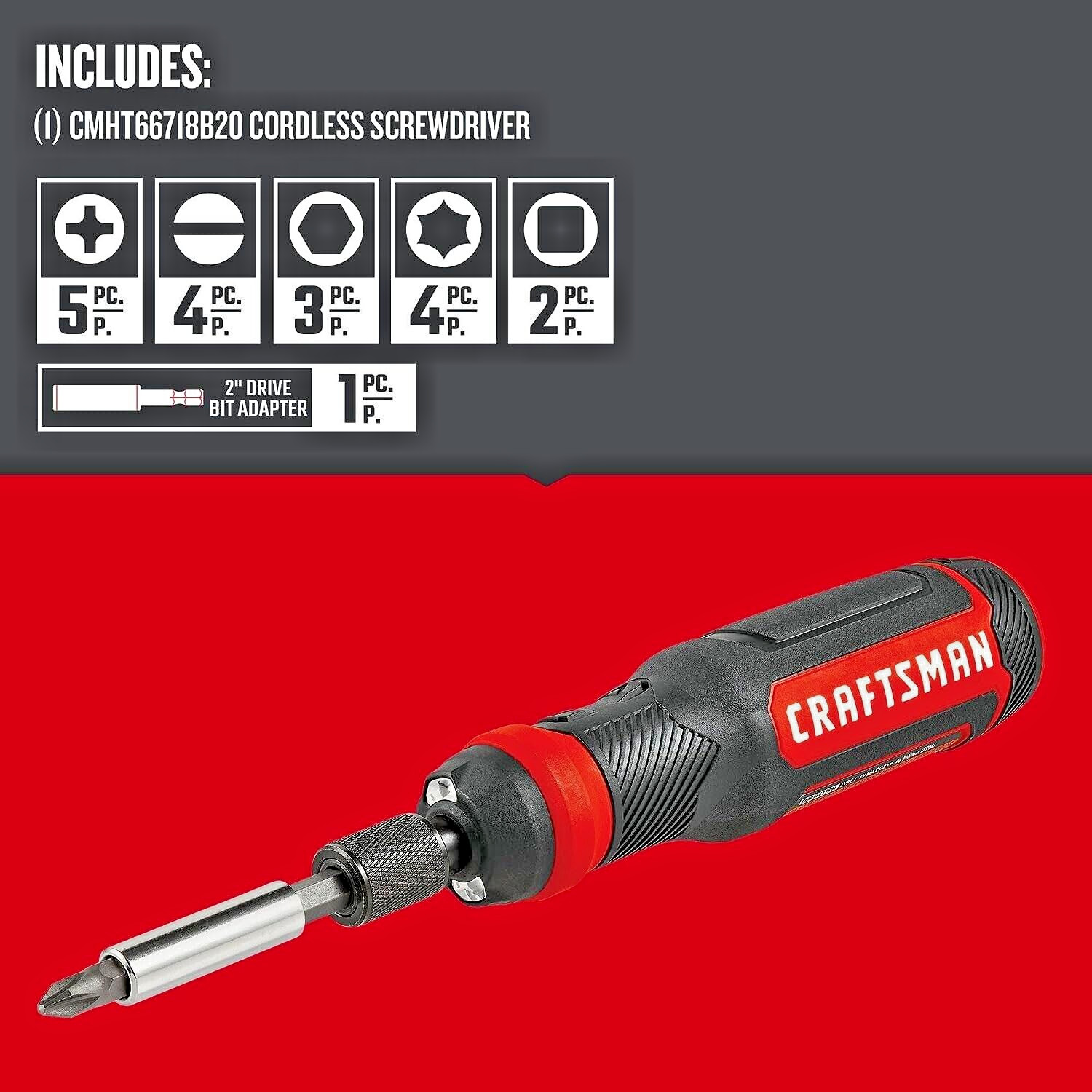 Electric Cordless Rechargeable Screwdriver Set 4V Battery USB Port 300 RPM LED