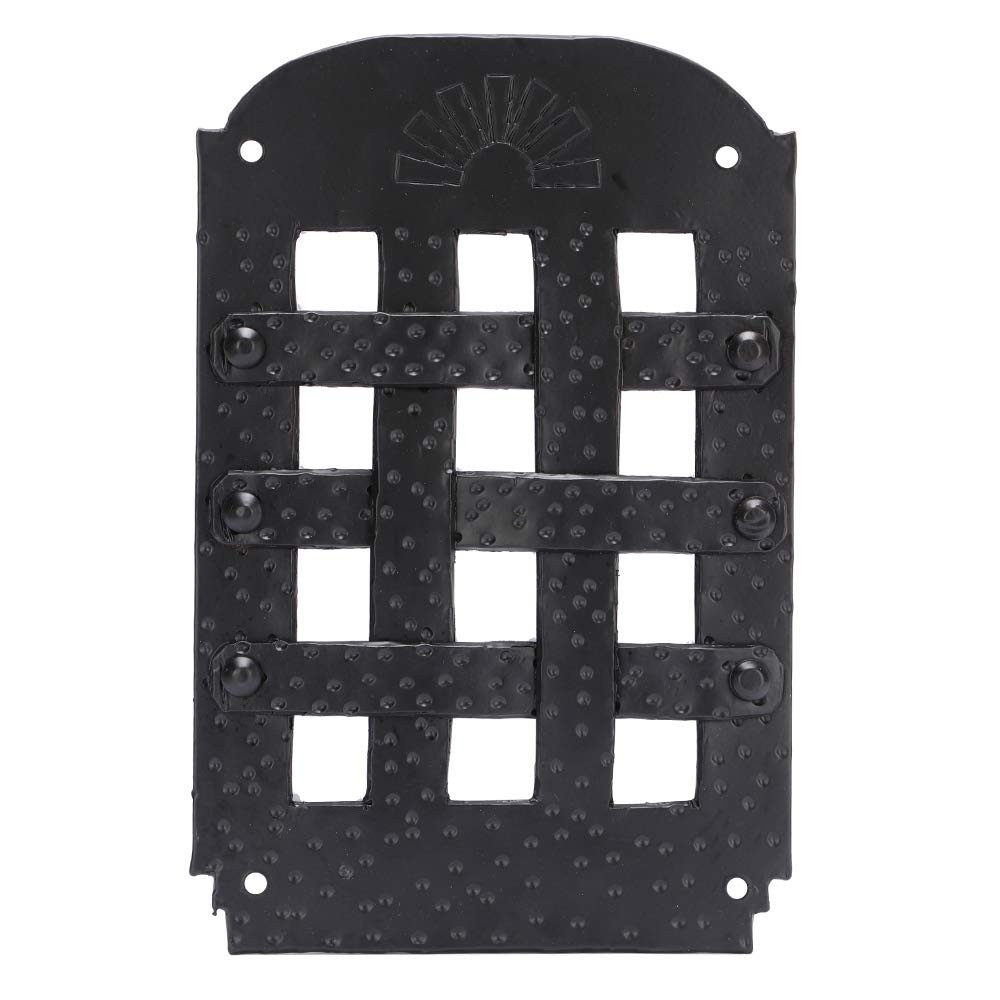 Hand Forged Speakeasy Door Grill With Viewing Door Black Powder Coat Finish bpc