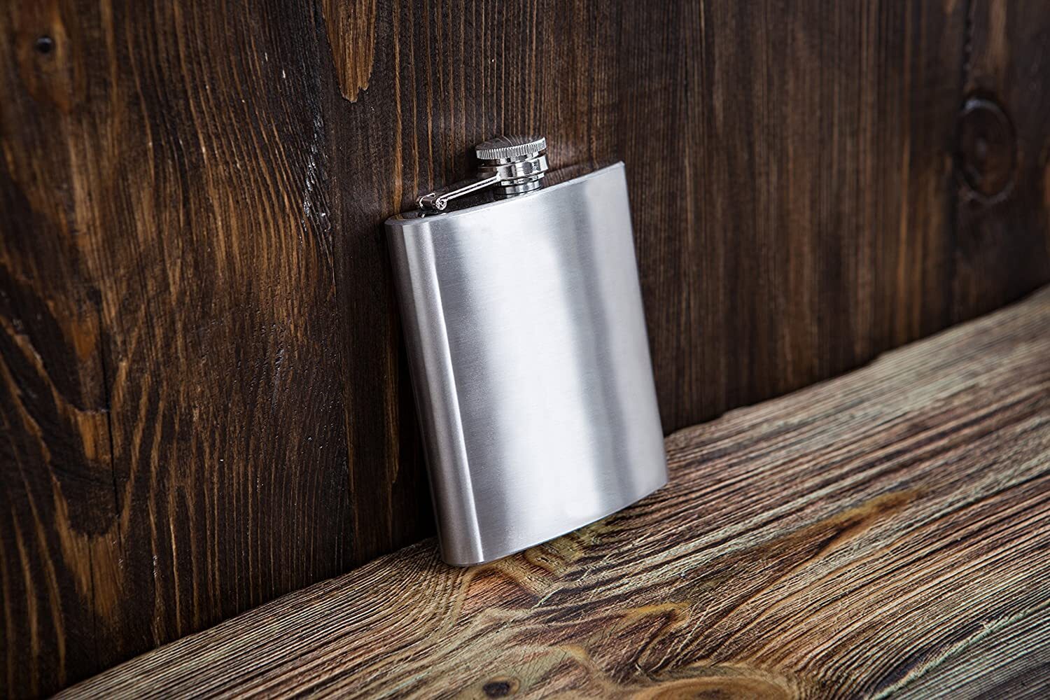 7 10oz Liquor Stainless Steel Pocket Hip Flask Screw Cap Alcohol Whiskey Bottle