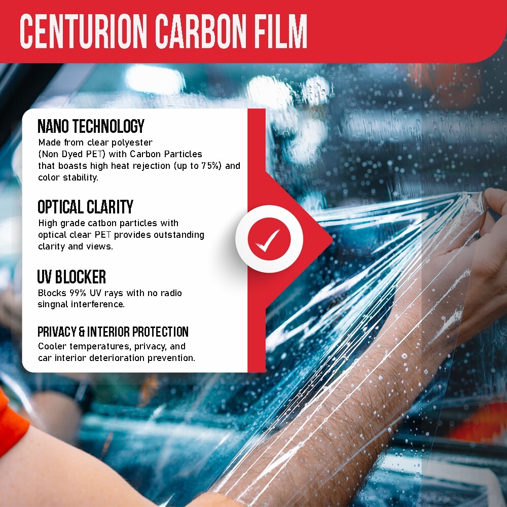 UNITED Centurion Window Tint Roll 2Ply Nano Carbon Car Home Any Size & Shade