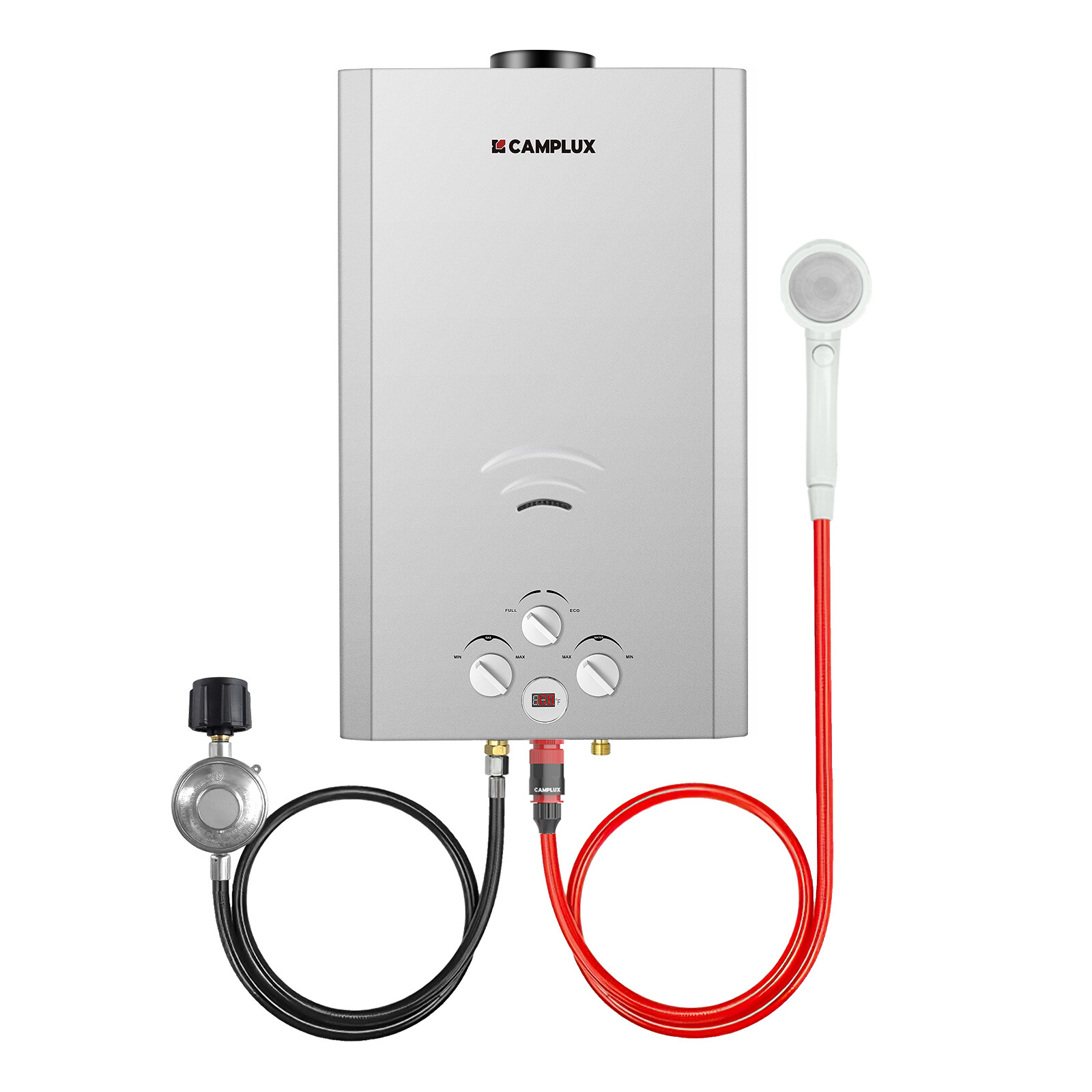 CAMPLUX 16L Tankless Gas Water Heater Instant Hot Outdoor Shower Camper Cabin RV