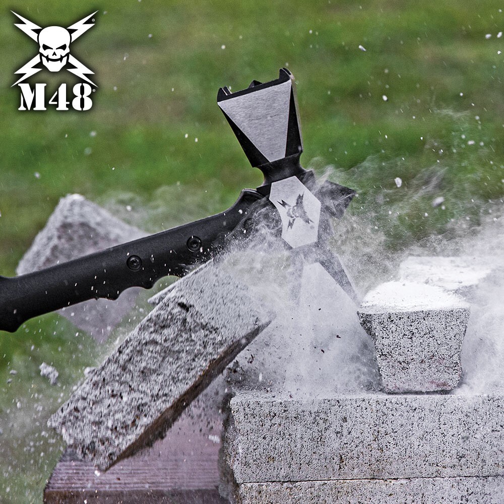 M48 Double-Headed War Hammer XL And Sheath | 2Cr13 Stainless Steel Head
