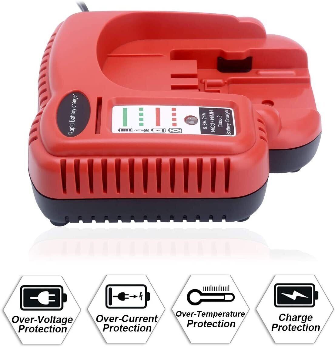 2X Battery for Black and Decker HPB18 18Volt HPB18-OPE /18V-24V Battery Charger