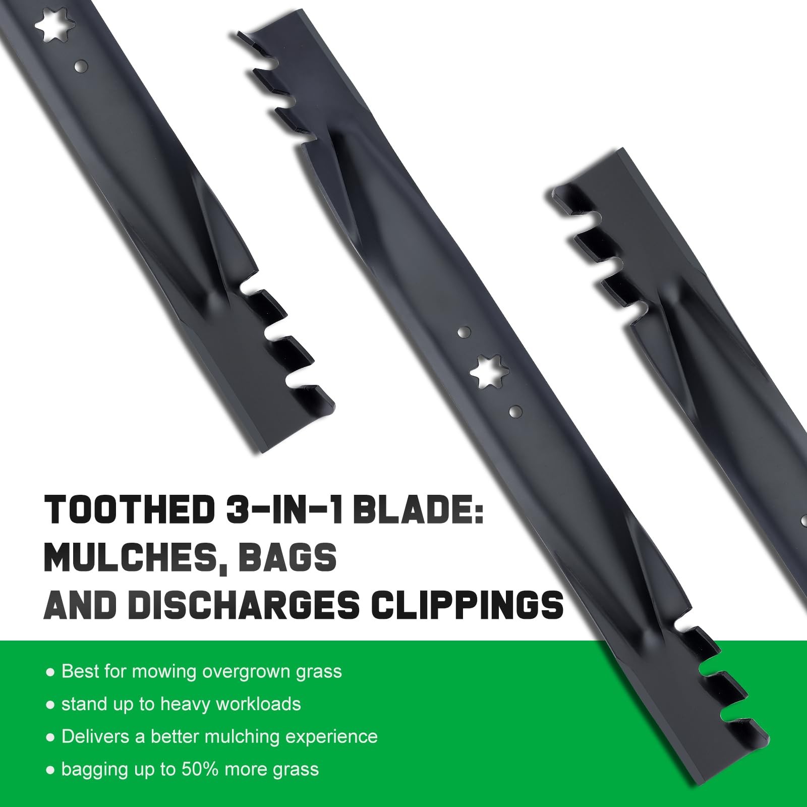 Mower Blades for Cub Cadet 46in Zero Turn XT1 LT46 942~04290 6~Star