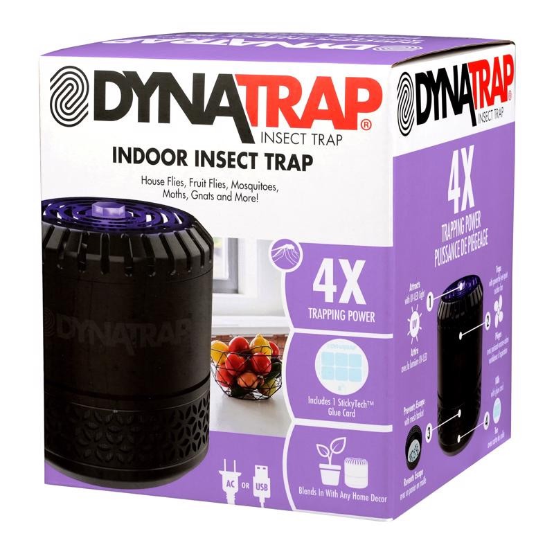 DynaTrap Ultralight Indoor Flying Insect Trap 2420 yd 8 W – Black