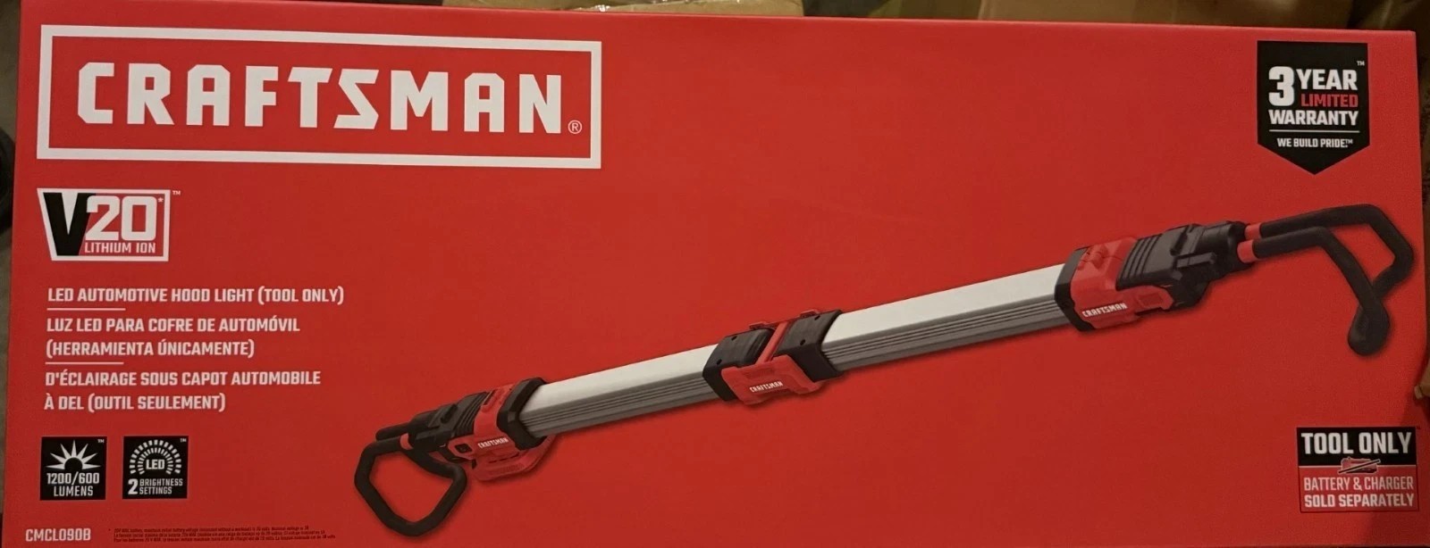 Craftsman 20volt Max 1200Lumen Rechargeable Portable Work Light Tool Only