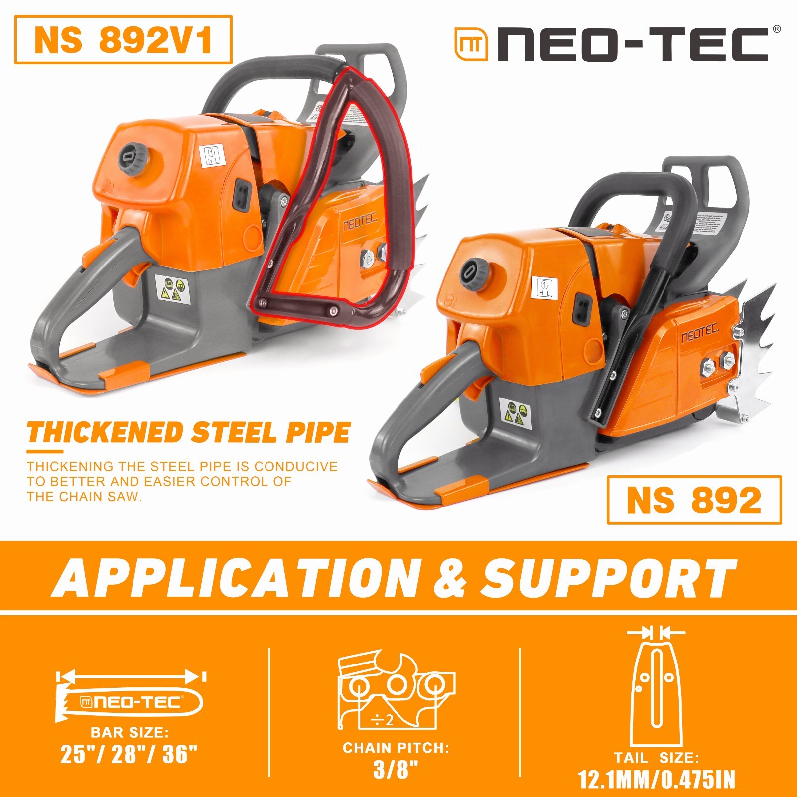 92cc Chainsaw Gas Power Head Compatible with MS660 066 G660 Milling Tree No Bar