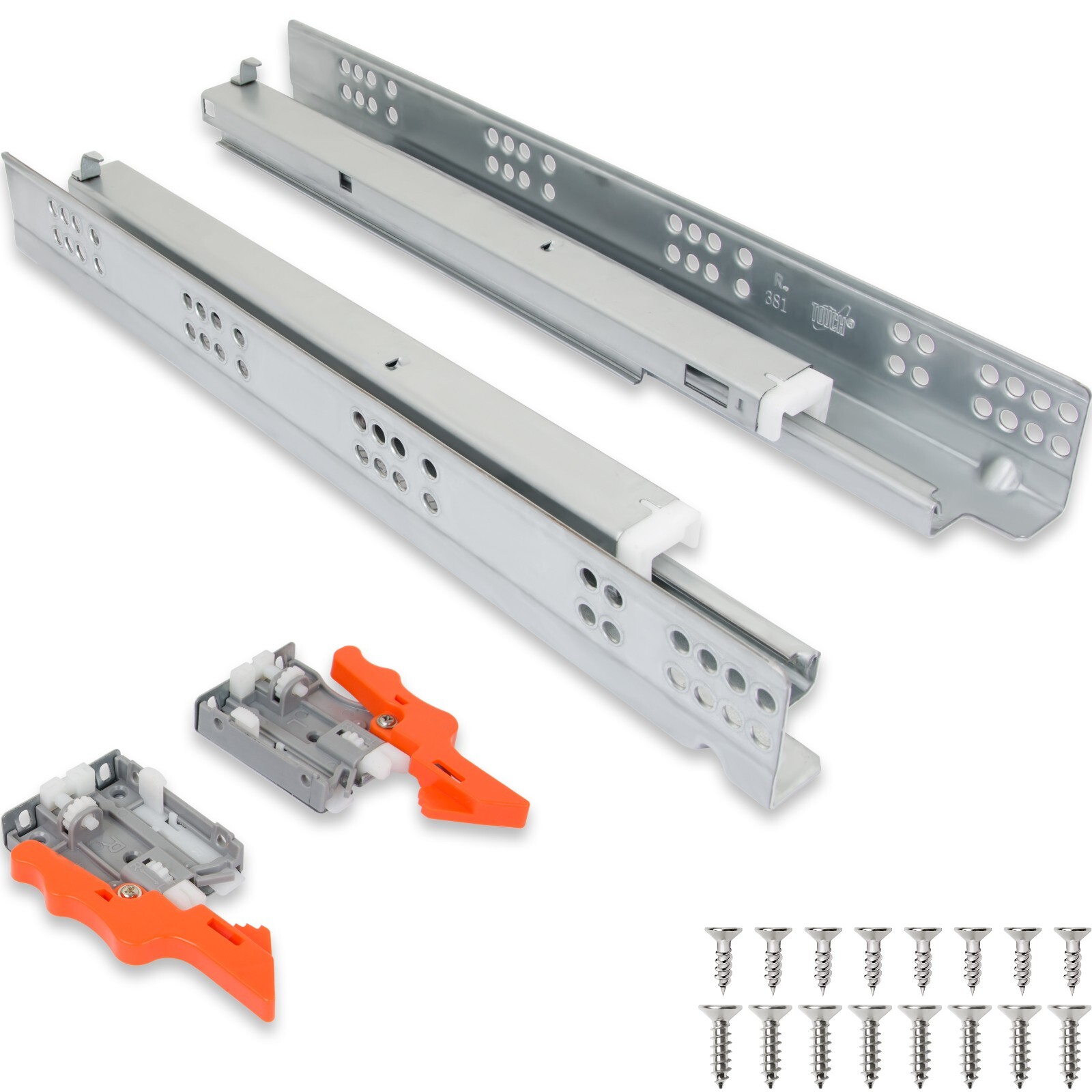 Undermount Drawer Slide Soft Close Concealed 12 15 18 21 inch For 3/4″ SidePanel