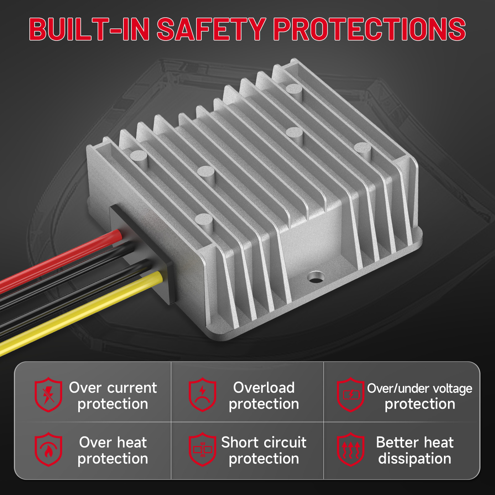18V to 12V Step Down Converter Compatible with Milwaukee 18V Lithium Battery