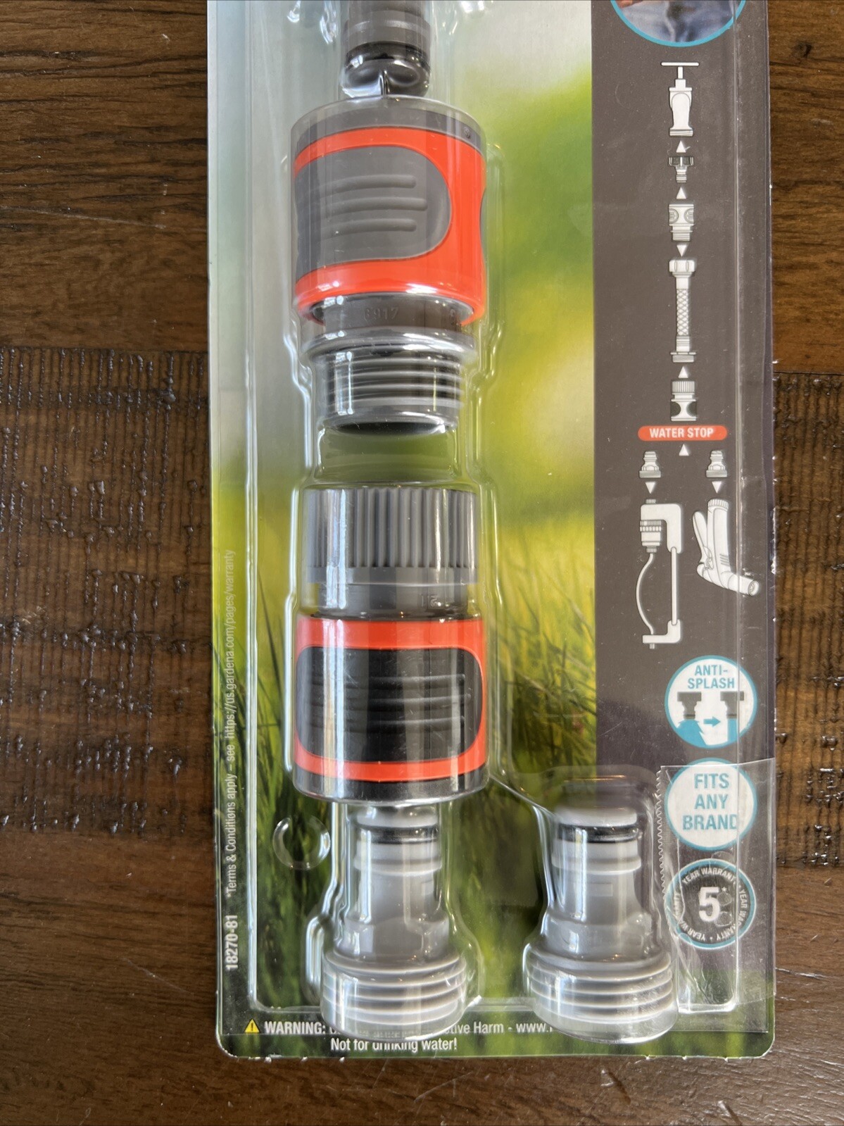 GARDENA 5 Piece Quick Connector Starter Set For any 5/8″ or 1/2″ 18270-81