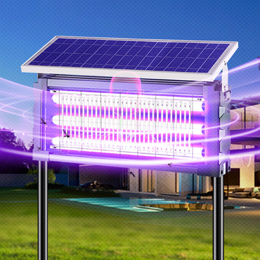 Solar Bug Zapper Outdoor Mosquito Zapper 4500V Waterproof Rechargeable Fly Trap