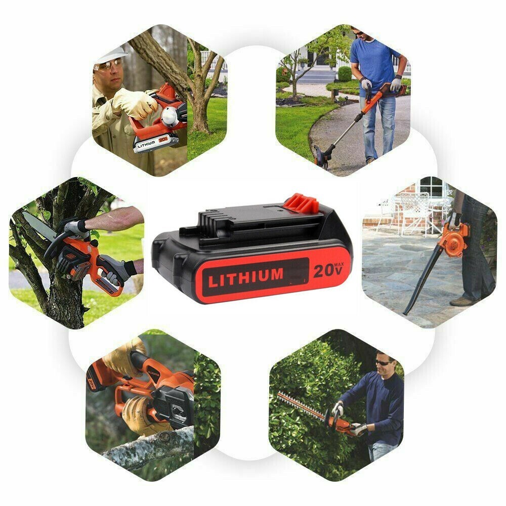 20V 2.5AH Lithium-Ion Battery for Black & Decker 20 Volt LB20 LBX20 LBXR20 3.0Ah
