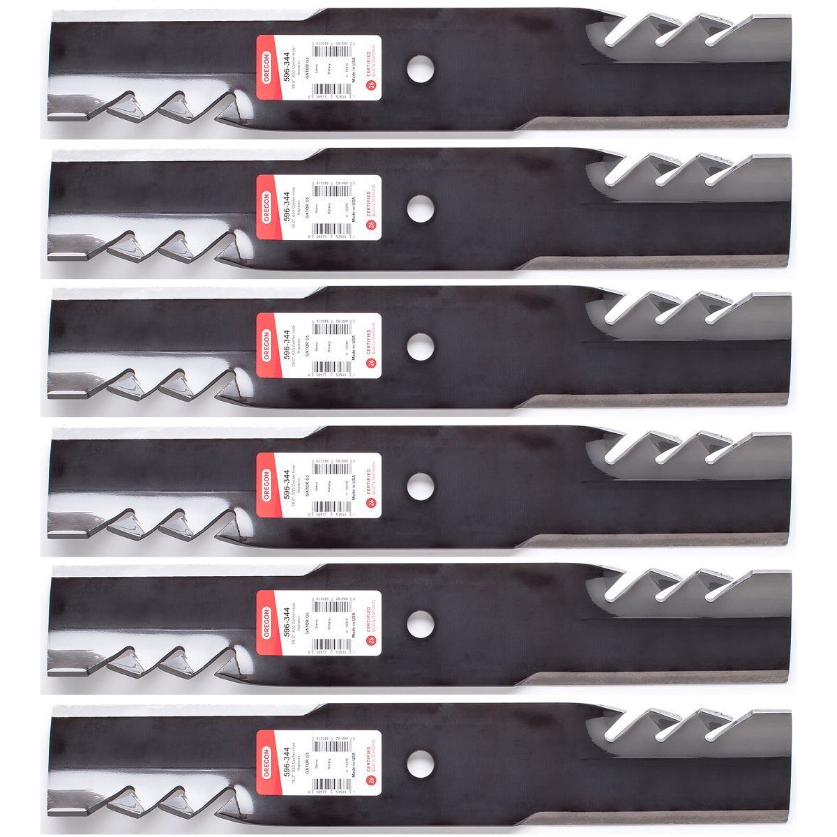 Oregon 596-344 G5 Gator Blades for 52″ Scag 48108, 481707, 481711, 482878