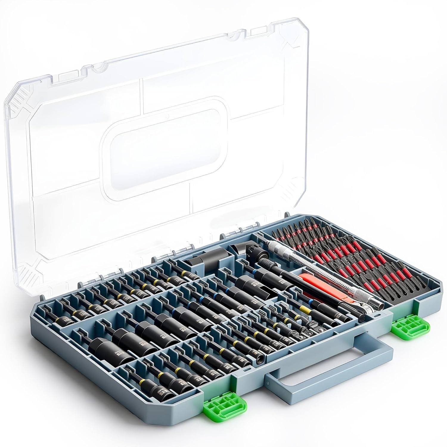 Complete 86-Piece Magnetic Driver Bit Set with Universal Sockets and Adapters