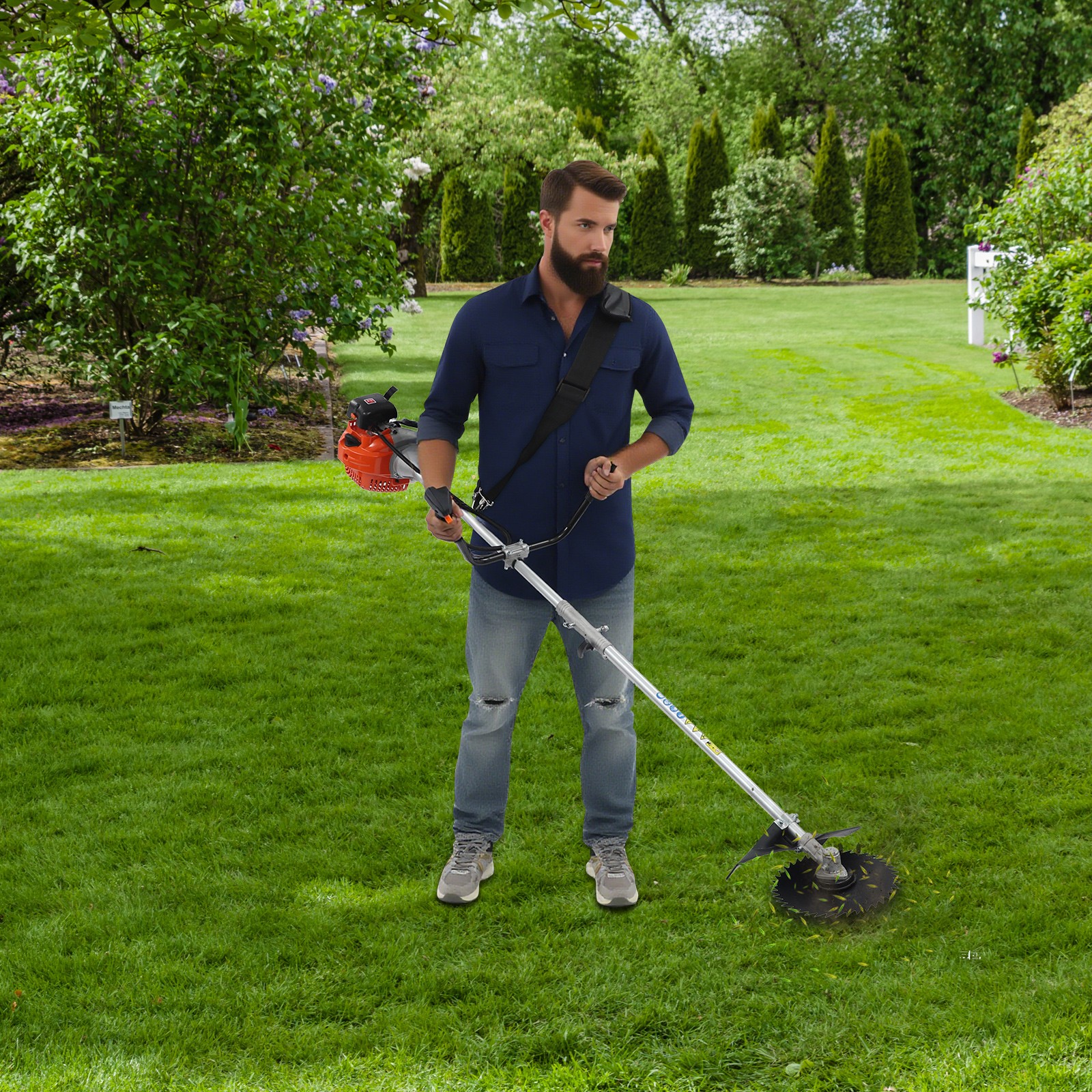 Gas Weed Trimmer Gas Brush Cutter Multifunction Garden Trimmer and Brush Cutter