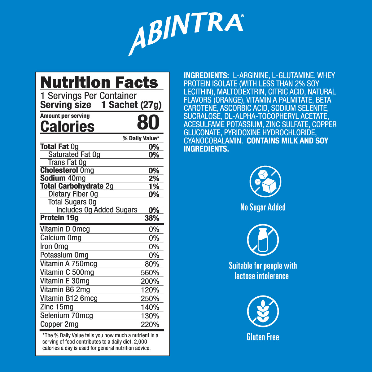 ABINTRA Specialized Nutrition for Wound Healing – Orange Flavor