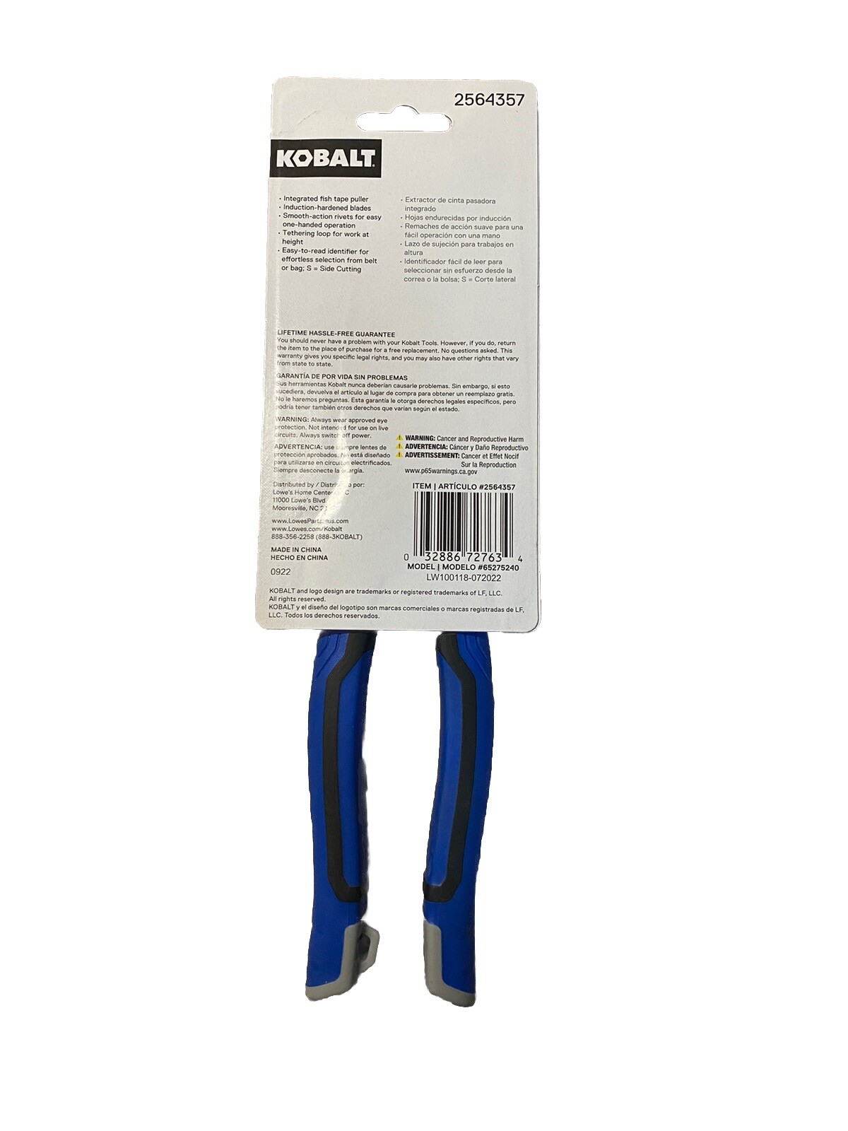 Kobalt 9-in Inch Linesman Pliers with Fish Tape Puller Heavy Duty