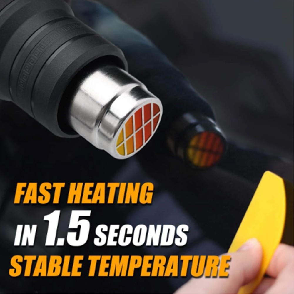 Electric Heat Gun Hot Air Gun Kit Adjustable Temperature Fast Heating Power Tool