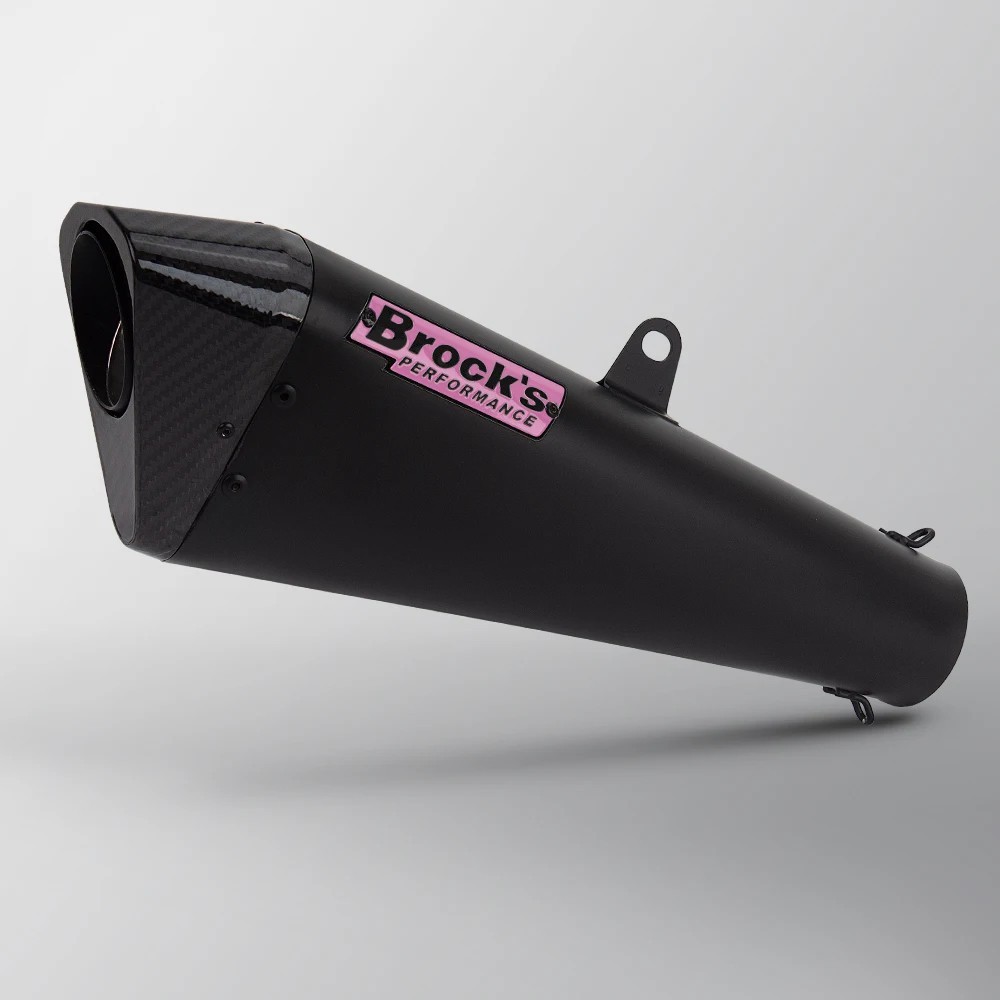Universal Motorcycle Exhaust System Carbon Tip Muffler Interface for for Brock